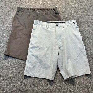 Veece Hybrid Shorts Men 31 Grey Blue Bundle Casual Surf Outdoor Athletic Stretch